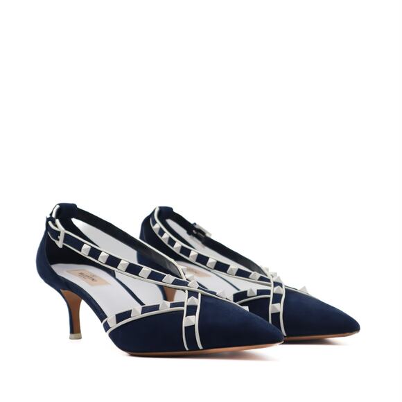 Valentino Suede Rockstud D'Orsay Pump Size 40 - Picture 2 of 13